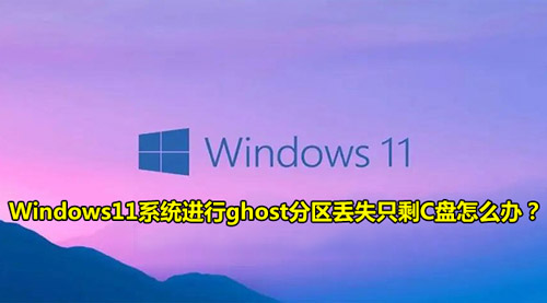 Windows11系统进行ghost分区丢失只剩C盘怎么办？