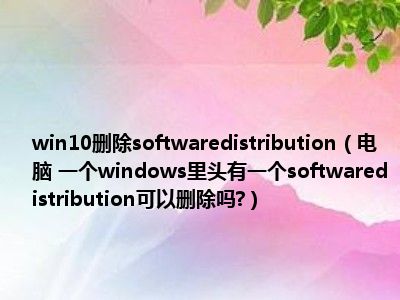 win10系统softwaredistribution在哪里可以删除？win10电脑softwaredistribution删除方法